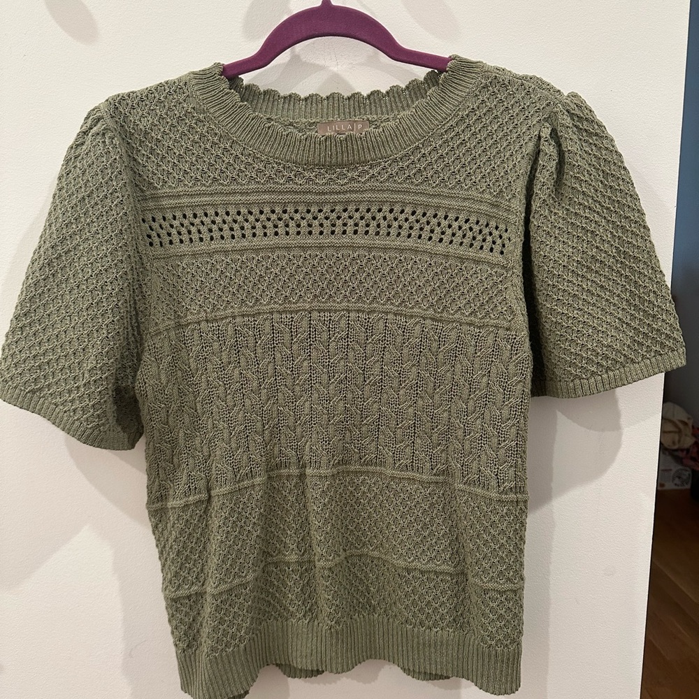 Lilla P Sage Green Knit Sweater